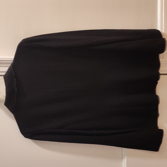 Blazer, fitter, wool flannel, with rosette embellishment at shoulder. Never worn - Picture 2 of 8